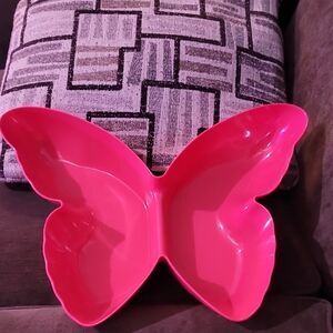 Pink Butterfly Shaped Tray Prink Butter Fly Shaped Tray